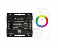 Контроллер Ecola 12V 216W(24V 432W) 18A RGB с кольцевым сенсорным белым радиопультом RFC18WE