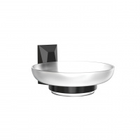 Мыльница стеклянная ICE Black KLE-ICE036BL
