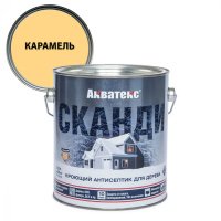 Антисептик кроющий акрил п/мат Акватекс СКАНДИ карамель 2,5л (4)