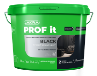 Краска в/д Интерьерная Лакра PROF-IT BLACK  6кг