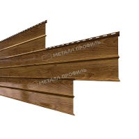 Сайдинг металл. "LбрусXL" 0.36*4м ECOSTEEL Мореный Дуб глянц. (0,5мм)