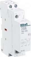 Контактор модульный DEKraft 1НО+1НЗ 20А 230В МК-103 (1 мод)