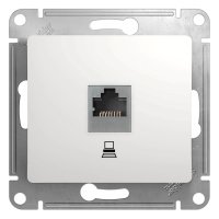 Розетка комп с/п 1гн Белый Glossa GSL000181K (10/160)