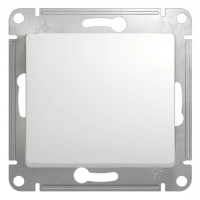 Выключатель 1 кл с/п прох Белый Glossa GSL000161 (20/160)