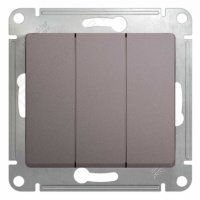 Выключатель 3 кл с/п Платина Glossa GSL001231 (20/160) купить в каталоге интернет магазина СМИТ с доставкой по Улан-Удэ