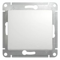 Выключатель 1 кл с/п прох Белый Glossa GSL000161 (20/160)