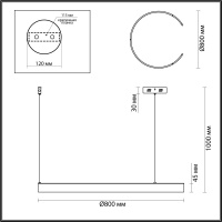 Люстра INDIE 6534/57L черный LED 57W 3000-6000K 220V R купить в каталоге интернет магазина СМИТ с доставкой по Улан-Удэ