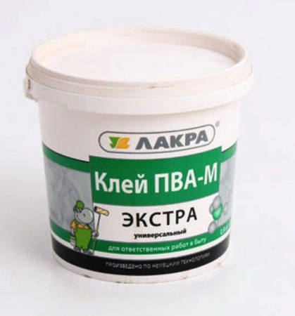 Клей ПВА Лакра Экстра 0,9кг (12) купить в каталоге интернет магазина СМИТ с доставкой по Улан-Удэ