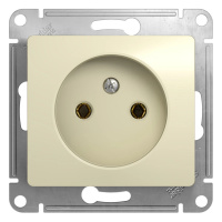 Розетка 1гн с/п б/з Крем Glossa GSL000241(20/160)