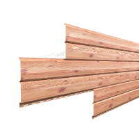 Сайдинг металл. "LбрусXL-Plus" 0.36*3м ECOSTEEL T-12 Золотой орех текстур. (0,45мм)