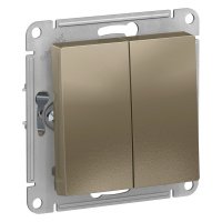 Выключатель 2 кл с/п прох Шампань AtlasDesign ATN000565 (20/160)