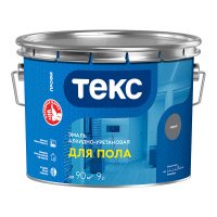 Эмаль для бетонных полов Текс серая 2,7л 