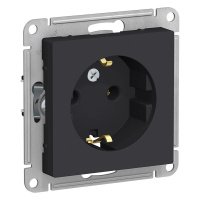 Розетка 1гн с/п с з/к Базальт AtlasDesign ATN001443 (5/20)