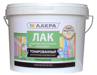 Лак интерьерный акриловый глянцевый Лакра тонированный 10кг купить в каталоге интернет магазина СМИТ с доставкой по Улан-Удэ