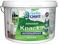 Краска в/д Интерьерная АКВА СМИТ СТРОИТЕЛЬ  1кг 