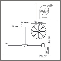 Люстра MAVE 8099/8C никель/бел.металл/стекло E14 8*40W 220V купить в каталоге интернет магазина СМИТ с доставкой по Улан-Удэ