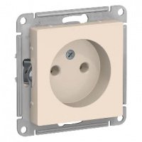 Розетка 1гн с/п б/з Песочный AtlasDesign САМОЗАЖИМ ATN001241S (5/20)