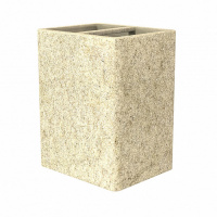 Стакан для зубных щеток настольный STONE NATURAL полирезин