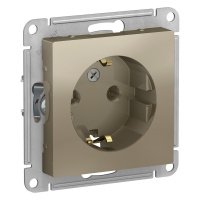Розетка 1гн с/п с з/к Шампань AtlasDesign ATN000543 (20/160)