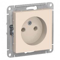 Розетка 1гн с/п б/з Песочный AtlasDesign ATN001241 (5/20)