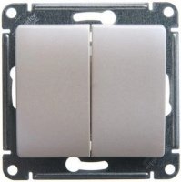 Выключатель 2 кл с/п Перлам Glossa GSL000651 (20/160)