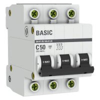 Выключатель-автомат EKF Basic ВА 47-29-50А 3 п