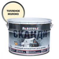 Антисептик кроющий акрил п/мат Акватекс СКАНДИ топленое молоко 9л