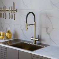 Смеситель для мойки с фильтром DQ Kitchen DA1462507Gold, матовое золото