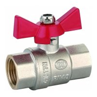 Кран шаровый 1/2 ВВ бабочка LD (LD 47.300.15)