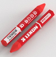 Мелок восковой LEKON WOSK для мокрых и грязных поверхностей цвет: красный (014710) (12/144)