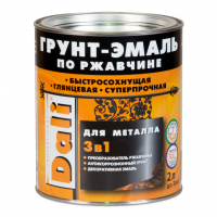 Эмаль Грунт 3 в 1 DALI коричневая RAL8017, 2л (3)
