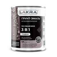 Эмаль Грунт 3 в 1 Лакра черная 15кг 