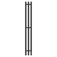 Полотенцесушитель электрич. POINT Гермес П3 120x1200 диммер справа, чёрный (PN13822B)