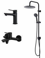 Душевая система ESKO со смесителем, арт.ST1550 Black+ DI 26 + DI 54