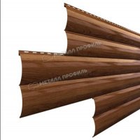 Сайдинг металл. Woodstock 0.356*4м ECOSTEEL Мореный дуб глянц. (0,5мм) Уц.
