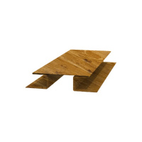 Планка стыковочная сложная  ECOSTEEL  75*75*3000 (T-01-Золотой дуб-0,5)