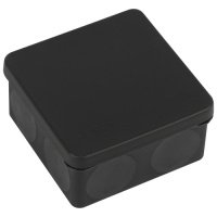 Коробка распр. ОП 80*80*40 IP67 (под гофру) KOR-80-80-40-9g-2MP-B HF черный прямой монтаж Эра (Б0062822)