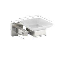 Мыльница стеклянная матовая, арт. 87004 сатин GFmark