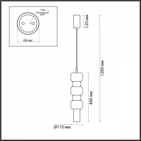 Люстра-подвес VERONA 6505/1А хром,красный,белый GU 10 50W 220V *** купить в каталоге интернет магазина СМИТ с доставкой по Улан-Удэ