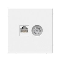 Розетка TV+RJ45 с/п БЕЛЫЙ ArtGallery GAL000189