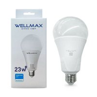 Лампа светодиодная  шар A80 23W Е27 нейтральный белый свет WELLMAX 4К