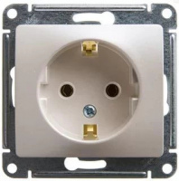 Розетка 1гн с/п с з/к Перлам Glossa GSL000643 (20/160)