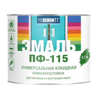 Эмаль ПФ-115  PROREMONTT 2,7 кг салатовая (3) купить в каталоге интернет магазина СМИТ с доставкой по Улан-Удэ
