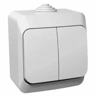 Выключатель 2 кл о/п  белый Этюд Schneider Electric IP44 (ВА10-042В)