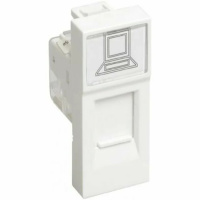 Розетка модульная комп. RJ-45 45*22.5 белая (13-902) (20) РУВИНИЛ