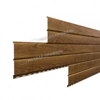 Сайдинг металл. "LбрусXL-Plus" 0.36*3м ECOSTEEL МА-01 Мореный дуб матовый (0,5мм)