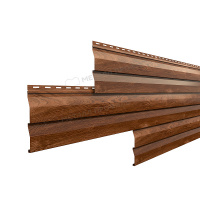 Сайдинг металл. "Корабельная доска" 0.260*3м ECOSTEEL МА-01 Мореный дуб матовый (0,5мм)