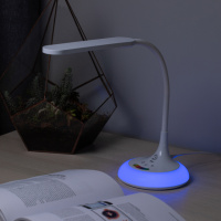 Светильник настольный с/д Эра NLED-481-10W-W с RGB ночником белый (Б0048591) купить в каталоге интернет магазина СМИТ с доставкой по Улан-Удэ