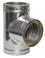 ДХ Сэндвич-тройник D=150/230 мм. 90 гр. нерж/оцин (1,0 мм.)