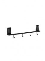 Полотенцедержатель с 4 крючками ICE Black KLE-ICE004BL